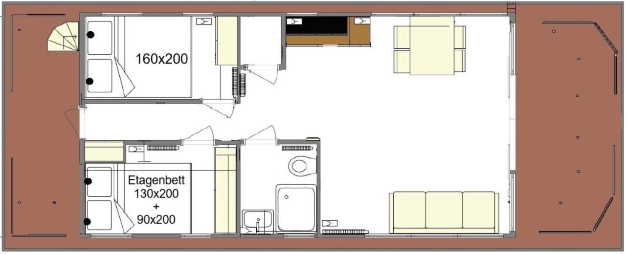 Hausboot Fjord Nordstern Mit Dachterrasse In Schleswig Hotel Ngoại thất bức ảnh